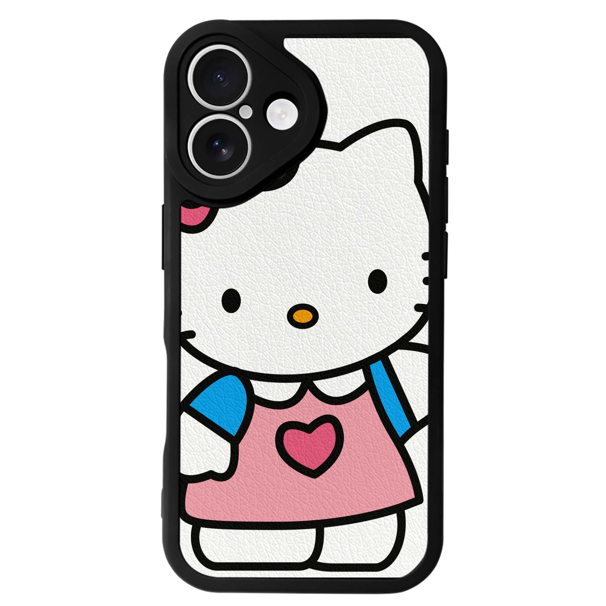（画像用） Hello Kitty ハローキティ 【iPhone 16シリーズ対応】シリコンスマホケース（レザー調） 材質：シリコン